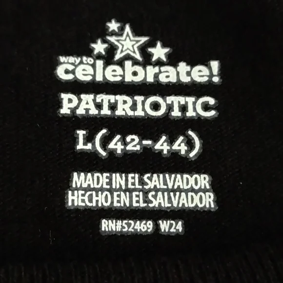 Celebrate Patriotic Motorcycle Shirt  Men's Black Sleeveless Crewneck Size L - Picture 4 of 5